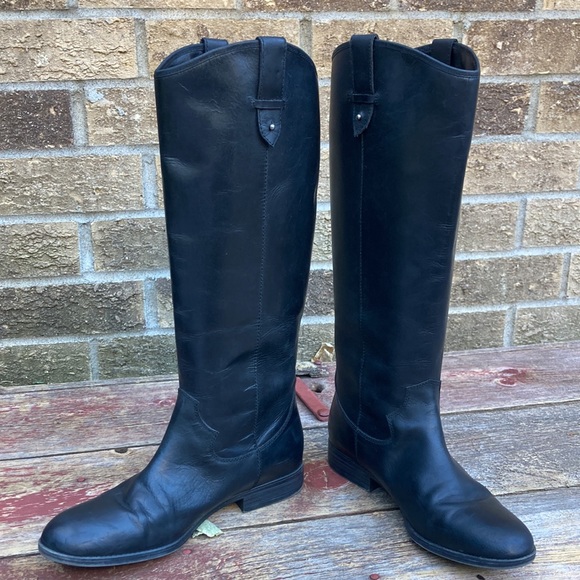 🍄 Frye & Co. Tania Black Leather Riding Boots - Picture 15 of 15
